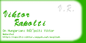 viktor rapolti business card